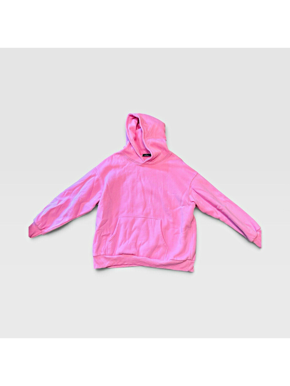 Trendy Queen Pink Fleece Pullover Hoodie Womens Regular Size M Long Sleeve